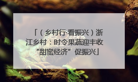 （乡村行·看振兴）浙江乡村：时令果蔬迎丰收 “甜蜜经济”促振兴