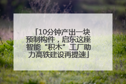 10分钟产出一块预制构件，启东这座智能“积木”工厂助力高铁建设再提速