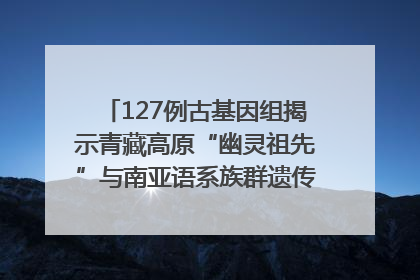 127例古基因组揭示青藏高原“幽灵祖先”与南亚语系族群遗传起源｜封面科考队