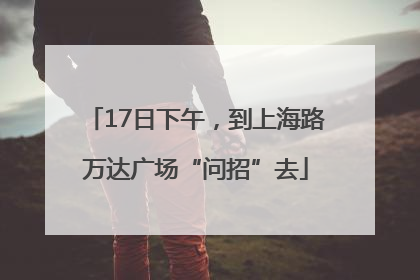 17日下午，到上海路万达广场“问招”去