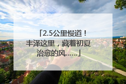 2.5公里慢道！丰泽这里，藏着初夏治愈的风……