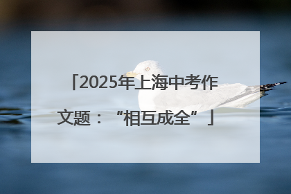 2025年上海中考作文题：“相互成全”