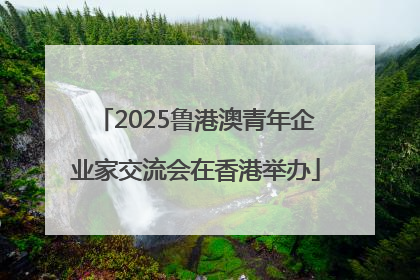 2025鲁港澳青年企业家交流会在香港举办