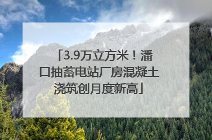 3.9万立方米！潘口抽蓄电站厂房混凝土浇筑创月度新高