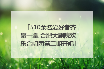 510余名爱好者齐聚一堂 合肥大剧院欢乐合唱团第二期开唱