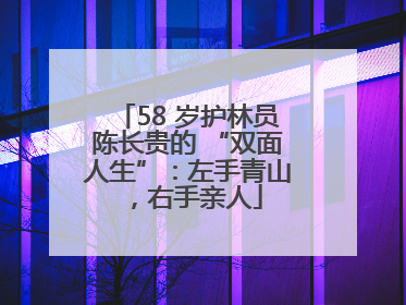 58 岁护林员陈长贵的 “双面人生”：左手青山，右手亲人