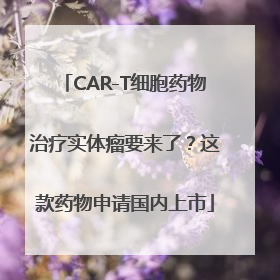 CAR-T细胞药物治疗实体瘤要来了？这款药物申请国内上市